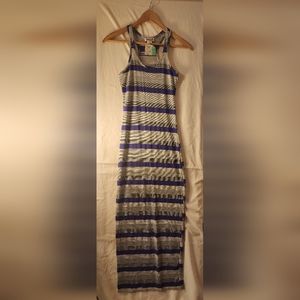 Maxi Dress Purple / Grey Stripes NWT